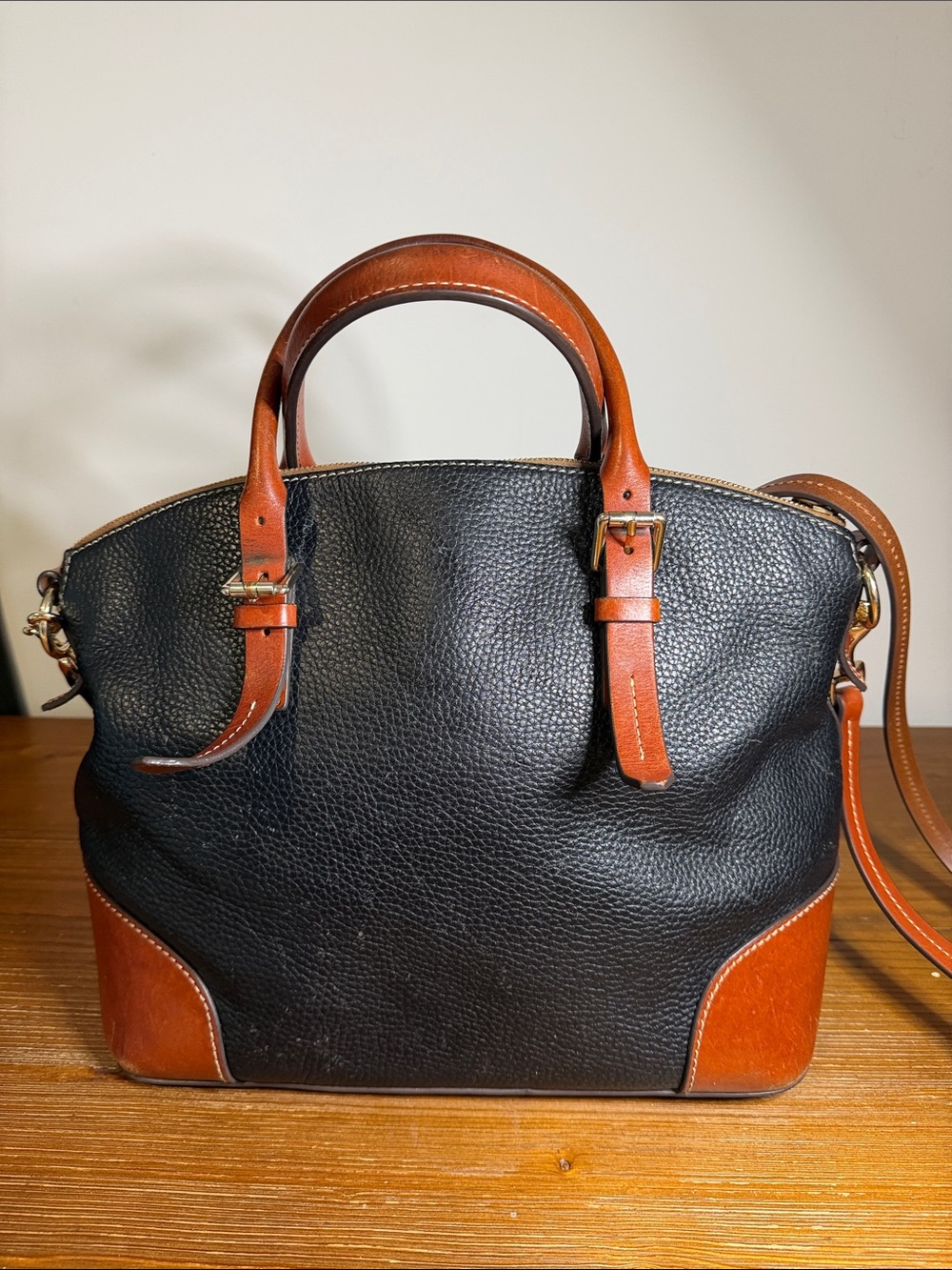 Dooney & Bourke Pebble Grain Domed Satchel in Black Well Loved - Picture 10 of 15